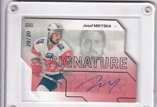 Mikyska Josef Goal Cards I.série 2023-24 I.série Autograph Silver /20 č.AUS-46