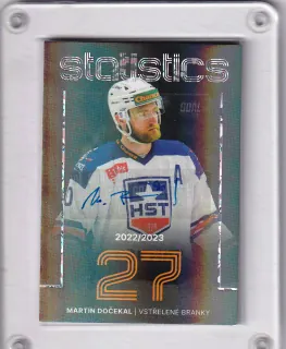 Dočekal Martin Goal Cards I.série 2023-24 I.série Statistics-Kanadské bodování AUTO 1/1 č.STA-07