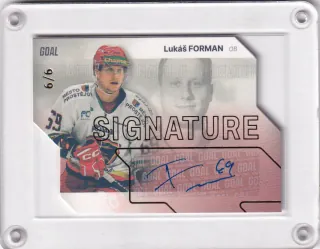 Forman Lukáš Goal Cards II.série 2023-24 Autograph Gold /6 (zlatá ražba) č.AUSG-66