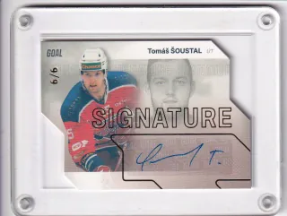 Šoustal Tomáš Goal Cards II.série 2023-24 Autograph Gold /6 (zlatá ražba) č.AUSG-68