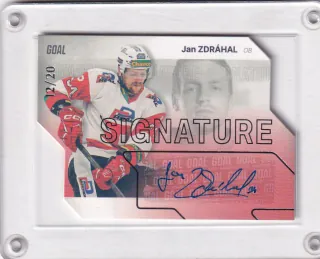 Zdráhal Jan Goal Cards II.série 2023-24 Autograph Silver /20 (stříbrná ražba) č.AUSS-94