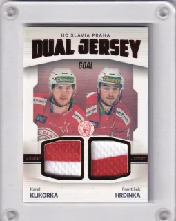 Klikorka/Hrdinka Goal Cards II.série 2023-24 Game Used Material - Dual Jersey /20 č.JD-14