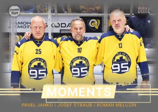 Pavel Janků/Josef Štraub/Roman Meluzín Goal Cards II.série 2023-24 Momentky č.MOM-01
