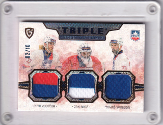 Vodička, Brož, Svoboda  Goal Card 2024-25 UpDate Triple Jersey /10 č.JM-20