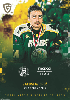 Jaroslav Brož  Goal Card 2024-25 UpDate Medailists č.MED-01
