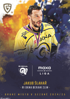 Jakub Šlahař Goal Card 2024-25 UpDate Medailists č.MED-10