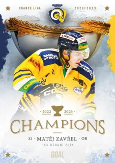 Zavřel Matěj Goal Cards Zlín Champions 2022-23 Řadovka č.4