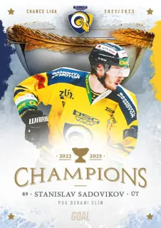 Sadovikov Stanislav Goal Cards Zlín Champions 2022-23 Řadovka č.14