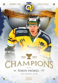 Frömel Šimon Goal Cards Zlín Champions 2022-23 Řadovka č.20