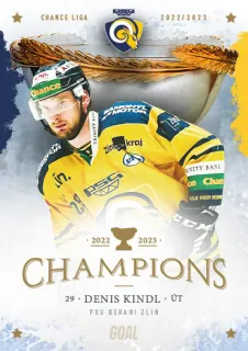 Kindl Denis Goal Cards Zlín Champions 2022-23 Řadovka č.22