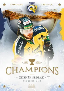 Sedlák Zdeněk Goal Cards Zlín Champions 2022-23 Řadovka č.24