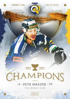 Mrázek Petr Goal Cards Zlín Champions 2022-23 Řadovka č.25