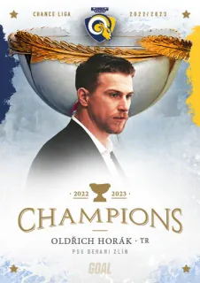 Horák Oldřích Goal Cards Zlín Champions 2022-23 Řadovka č.28