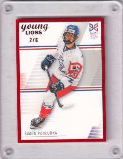 Pohludka Šimon LC Hlinka a Gretzky Cup 2023 Frame karty Red /6 č.19