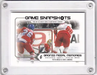 Petr Bříza, Eric Lindros  LC Bronze Medal 1993 2023 Game Snapshot Platinum /50 č.GS-05