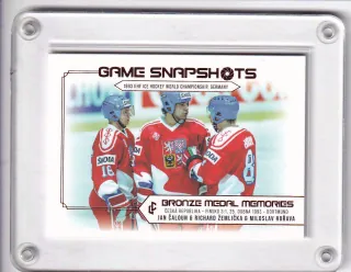 Jan Čaloun, Richard Žemlička, Miloslav Hořava  LC Bronze Medal 1993 2023 Game Snapshot Red /25 č.GS-18