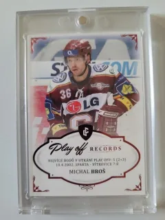 Broš Michal LC Rekordy ELH 2023 Play Off Red /10 č.MPP-09