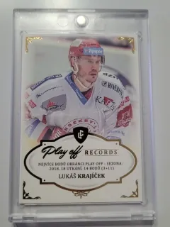 Krajíček Lukáš LC Rekordy ELH 2023 Play Off Gold /20 č.PPD-04