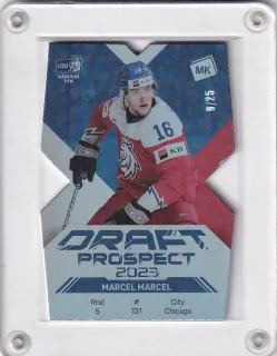 Marcel Marcel MK Reprezentace 2023 Draft Prospect Rainbow Die-cut xx/25 č.DP-06