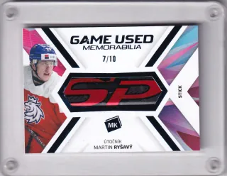 Ryšavý Martin MK Reprezentace 2023 Game used memorabilia-stick BLUE x/10 č.GUM-10