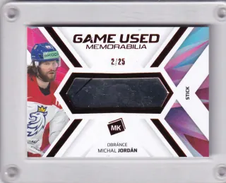 Jordán Michal MK Reprezentace 2023 Game used memorabilia-stick RED xx/25 č.GUM-22