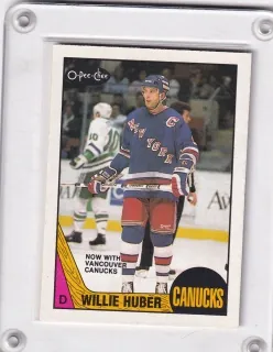 Huber Willie O-Pee-Chee 1987-88 foto Rangers č.93