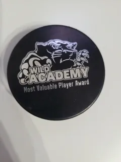 Hokejový puky - jednostranný -  Wild Acaddemy Most valuable Player A.     