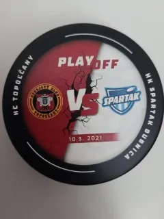 Hokejový puky - jednostranný -  Play Off 2021 Topolcany vs Dubnica     