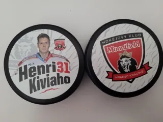 Hokejový puky - dvoustranný - HK H.Králové - Henri Kiviaho