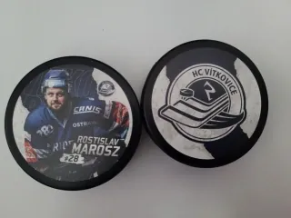 Hokejový puky - dvoustranný - HC Vítkovice - Rostislav Marosz