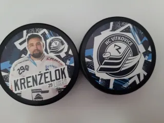 Hokejový puky - dvoustranný - HC Vítkovice - Lukáš Krenželok