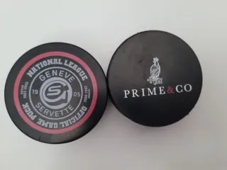 Hokejový puky - dvoustranný - Oficial Game Puck Geneve Servette 2021-22