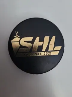 Hokejový puky - dvoustranný - SHL - SHL SM-Slutspel 2021 zlatý nápis