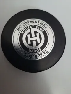 Hokejový puky - dvoustranný - Davos Oficial Game Puck 2021-22