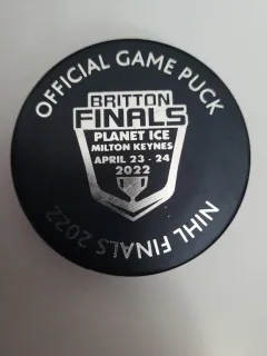 Hokejový puky - dvoustranný - Official game Pukc Britton / Moraleee 2022