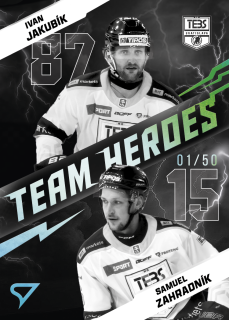Jakubík-Zahradník  SportZoo SHL Tipos 2025-26 I.série Team Heroes /50 č.TH-15