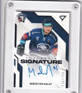 Malát Sebastián SportZoo ELH 2022-23 Authentic Signature Level 1 /150 č.AS1-SM
