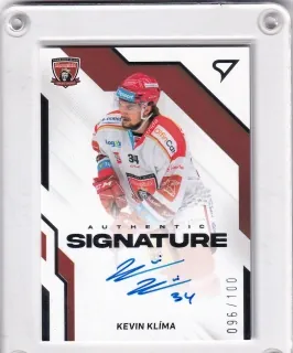 Klíma Kevin SportZoo ELH 2022-23 Authentic Signature Level 2 /100 č.AS2-KK