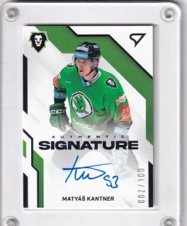 Kantner Matyáš SportZoo ELH 2022-23 Authentic Signature Level 2 /100 č.AS2-MK