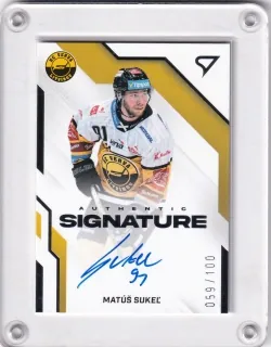 Sukeľ Matúš SportZoo ELH 2022-23 Authentic Signature Level 2 /100 č.AS2-MS