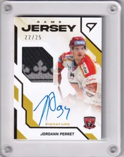 Perret Jordann SportZoo ELH 2022-23 Game Jersey Auto /25 č.GJS-JP