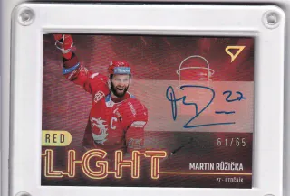 Růžička Martin SportZoo ELH 2022-23 Red Light Auto /65 č.RL-03