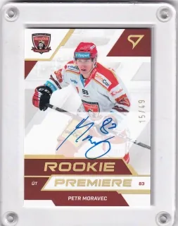Moravec Petr SportZoo ELH 2022-23 Rookie Premiere Auto č.RPS-PM