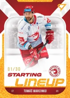 Marcinko Tomáš SportZoo ELH 2022-23 Starting Line Up /30 Gold č.SL-05