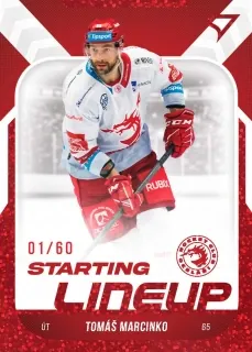 Marcinko Tomáš SportZoo ELH 2022-23 Starting Line Up /60 RED č.SL-05