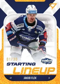 Flek Jakub SportZoo ELH 2022-23 Starting Line Up /30 Gold č.SL-66