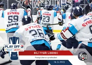 Bílí Tygři Liberec BÍLÍ SportZoo 2022-23 Dotisk Play Off Moments č.PM-08