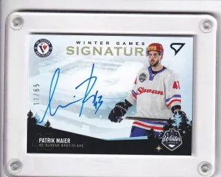 Maier Patrik SportZoo Winter Game 2023 WG Signature - Level 1 xx/65 č.WS1-PM