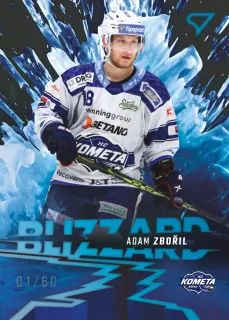 Zbořil Adam SportZoo Tipsport 2023-24 I.série Blizzard /60 BLUE č.BL-22