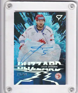 Jeřábek Jakub SportZoo Tipsport 2023-24 I.série Blizzard AUTO /50 č.BLS-JJ